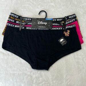 Disney Mickey Mouse 3-Pack Hipster Shorties / Underwear — Size L — NWT